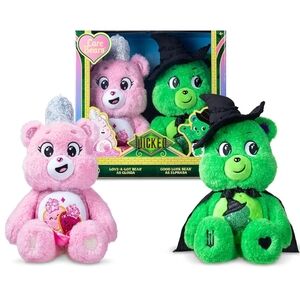 GLINDA 👸🧙 ELPHABA 🐻 Love a Lot & Good Luck as Wicked Care Bears Box Set BNIB